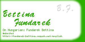 bettina fundarek business card